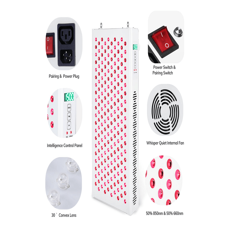 1500W FDA Red Therapy 660nm - 850nm Medical Specialized total LED phototherapy muscle and Skin Care Gate installation Kit